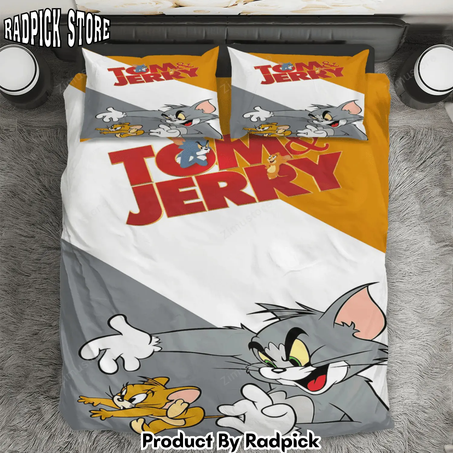 Radpick tom and jerry poster 9 3pcs 3pcs bedding set duvet cover and pillow cases gift for fan rp327698